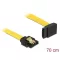 Delock SATA 6 Gb/s kábel egyenes - fölfelé 90 fok 70 cm sárga (82812)