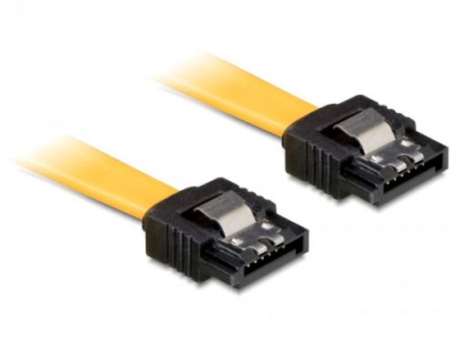 Delock kábel SATA 6 Gb/s egyenes/egyenes, fém, 70 cm (82813)