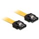 Delock kábel SATA 6 Gb/s egyenes/egyenes, fém, 70 cm (82813)