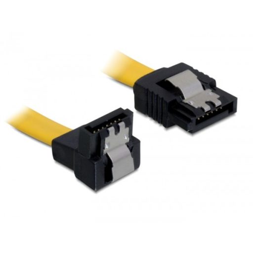 Delock kábel SATA 6 Gb/s le/egyenes, fém, 70 cm (82814)