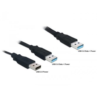   Delock kábel USB 3.0-A apa > USB 3.0-A apa + USB 2.0-A apa (82908)