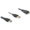 Delock kábel USB 3.0-A apa > USB 3.0-mikro B apa + USB 2.0-A apa (82909)
