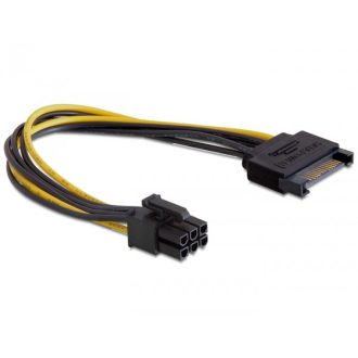   Delock tápkábel SATA 15 pin > 6 pin PCI Expressz (82924)