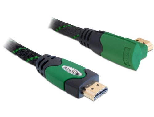 Delock High Speed HDMI-kábel típusú Ethernet   HDMI A dugós > HDMI A dugós derékszögű 4K 1 m