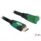 Delock Kábel High Speed HDMI típusú Ethernet   HDMI A dugós > HDMI A dugós derékszögű 4K 3 m (82953)