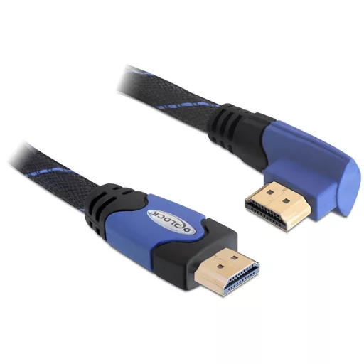 Delock nagy sebességű HDMI kábel Ethernettel, forgatott, A-A / apa-apa, 3 m (82957)