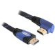 Delock kábel High Speed HDMI Ethernettel   HDMI A apa> HDMI A apa angled 5 m