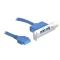 Delock kivezetés USB 3.0 pin header 19 pin 1 x belső > 2 x USB 3.0-A anya külső low profile (82976)