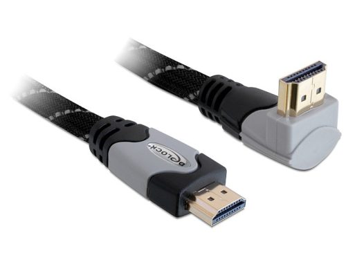 Delock High Speed HDMI-kábel típusú Ethernet   HDMI A dugós > HDMI A dugós derékszögű 4K 1 m