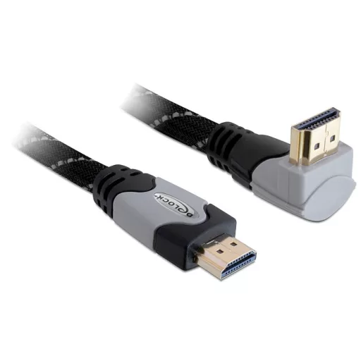 Delock High Speed HDMI-kábel típusú Ethernet   HDMI A dugós > HDMI A dugós derékszögű 4K 1 m (82993)