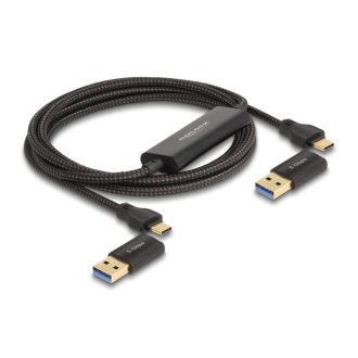   Delock USB Type-C  5 Gbps Adat kapcsoló kábel + KM kapcsoló 2 m (83014)