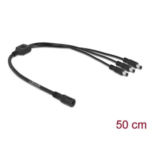 Delock DC kábel elosztó 5,5 x 2,1 mm 1 x anya - 3 x apa (83021)
