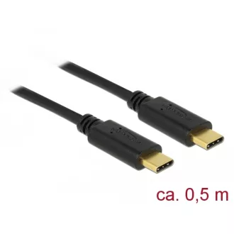   Delock USB 2.0 kábel Type-C a Type-C 0,5 m PD 5 A E-Marker (83043)