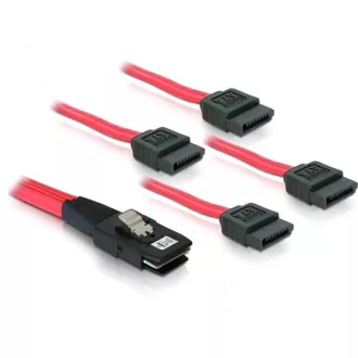   Delock mini SAS 36 tűs - 4db SATA 7 tűs kábel (SFF 8087 - 4db SATA) 1m (83074)