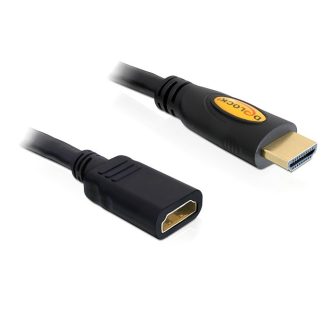   Delock magas sebességű HDMI hosszabbító kábel, Ethernettel, A apa / anya, 1 m (83079)