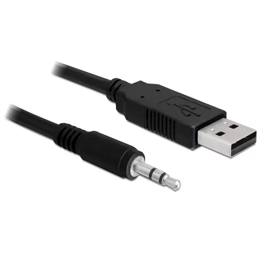 Delock konverter USB 2.0 apa > soros-TTL 3.5 mm sztereo jack, 1.8 m (3.3 V) (83114)