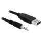 Delock konverter USB 2.0 apa > soros-TTL 3.5 mm sztereo jack, 1.8 m (3.3 V)