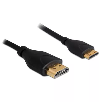   Delock nagy sebességű HDMI kábel, Ethernettel A- apa > mini C-apa, vékony, 1 m (83132)
