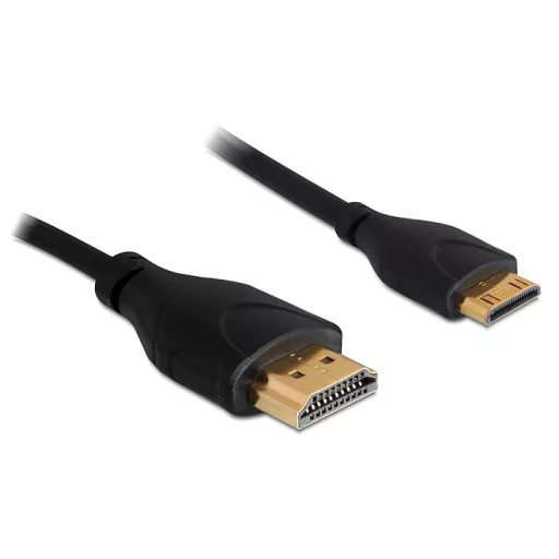 Delock nagy sebességű HDMI kábel, Ethernettel A- apa > mini C-apa, vékony, 1 m (83132)