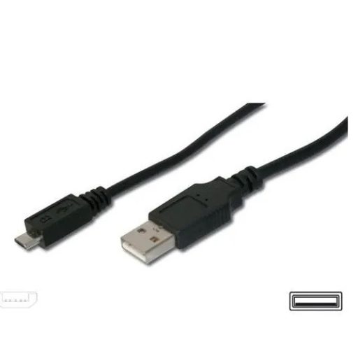 Delock USB 2.0-A male > Micro USB-B apa, spirál kábel (83162)