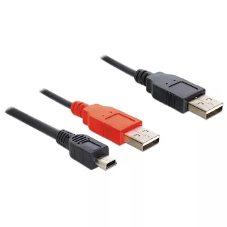 Delock kábel 2 x USB 2.0-A apa> USB mini 5-pin (83178)