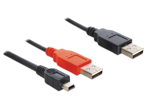 Delock kábel 2 x USB 2.0-A apa> USB mini 5-pin