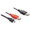 Delock kábel 2 x USB 2.0-A apa> USB mini 5-pin (83178)