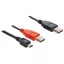 Delock kábel 2 x USB 2.0-A apa> USB mini 5-pin (83178)