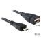 Delock USB micro-B apa > USB 2.0-A anya  OTG kábel, 50 cm (83183)