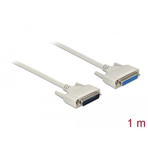 Delock D-Sub 25-ös soros kábel, dugó-hüvely, 1 m (83205)