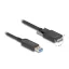 Delock Aktív optikai kábel USB 10 Gbps-A apa > USB 10 Gbps Micro-B Típusú dugó csavarokkal ellátott 5 m (83211)