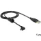 Delock USB-A apa > USB micro-B anya kábel, 270 -ban forgatott, 1m (83250)
