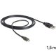 Delock USB apa - micro USB-B apa adat- és tápkábel, LED jelzőfénnyel (83272)