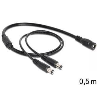   Delock DC elosztókábel, 5.5 x 2.1 mm 1 x anya > 2 x apa (83286)