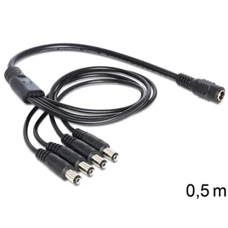   Delock DC elosztókábel, 5.5 x 2.1 mm 1 x anya > 4 x apa (83287)