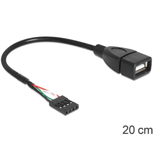 Delock USB 2.0 A típus, anya - pin fejes kábel (83291)