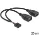 Delock USB 2.0 A típus, 2 x anya - pin fejes kábel (83292)