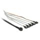Delock kábel mini SAS HD SFF-8643 > 4 x SATA 7 tűs + Sideband 0,5 m fém (83315)