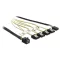 Delock Kábel Mini SAS HD SFF-8643 > 4 x 7 tus SATA fordított + oldalsáv, 0,5 m (83320)