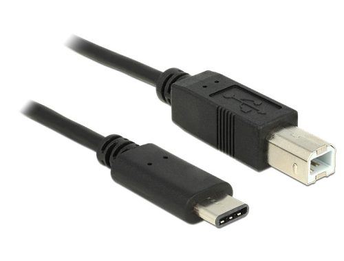 Delock Kábel USB Type-C  2.0 dugó > USB 2.0 B-típusú dugó 0,5 m fekete