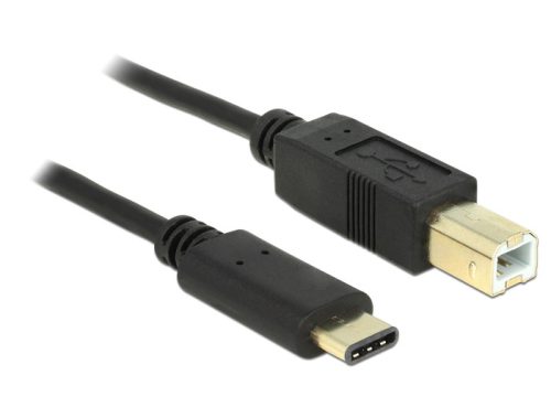 Delock Kábel USB Type-C  2.0 dugó > USB 2.0 B-típusú dugó 2,0 m fekete (83330)