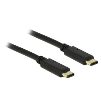   Delock Kábel USB Type-C  2.0 dugó > USB Type-C  2.0 dugó 2,0 m fekete (83332)