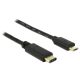 Delock Kábel USB Type-C  2.0 dugó > USB 2.0 Micro-B típusú dugó 2,0 m fekete (83334)