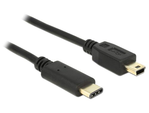 Delock Kábel USB Type-C  2.0 dugó > USB 2.0 Mini-B típusú dugó 2,0 m fekete (83336)
