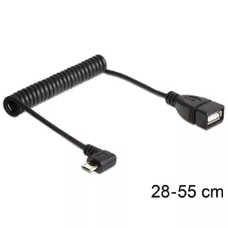   Delock USB mikro-B apa forgatott > USB 2.0-A anya OTG csavaros kábel (83354)