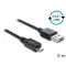 Delock EASY-USB 2.0 -A apa > USB 2.0 micro-B apa kábel, 5 m (83369)