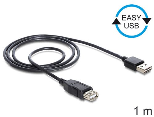 Delock EASY-USB 2.0 -A apa > USB 2.0-A anya hosszabbító kábel, 1 m (83370)