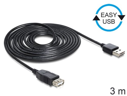 Delock EASY-USB 2.0 -A apa > USB 2.0-A anya hosszabbító kábel, 3 m