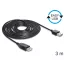 Delock EASY-USB 2.0 -A apa > USB 2.0-A anya hosszabbító kábel, 3 m (83372)