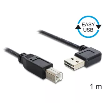   Delock EASY-USB 2.0 -A apa hajlított > USB 2.0-B apa kábel, 1 m (83374)
